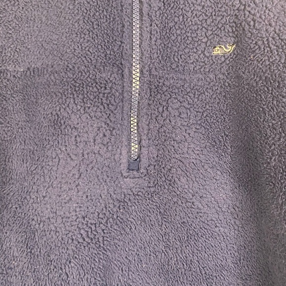 Women's Vineyard Vines Blue Pull Over Quarter Zip Cozy Sweatshirt Size Large - Picture 2 of 14